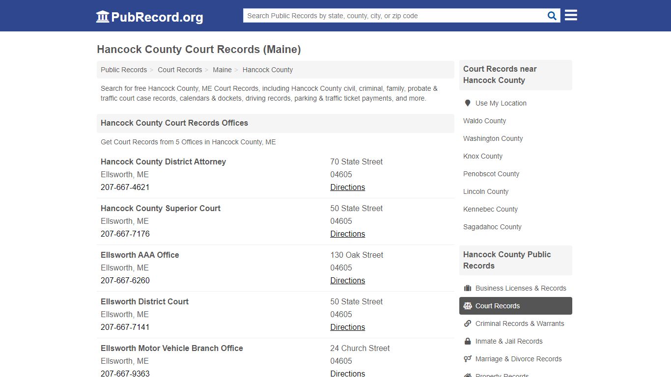 Free Hancock County Court Records (Maine Court Records)