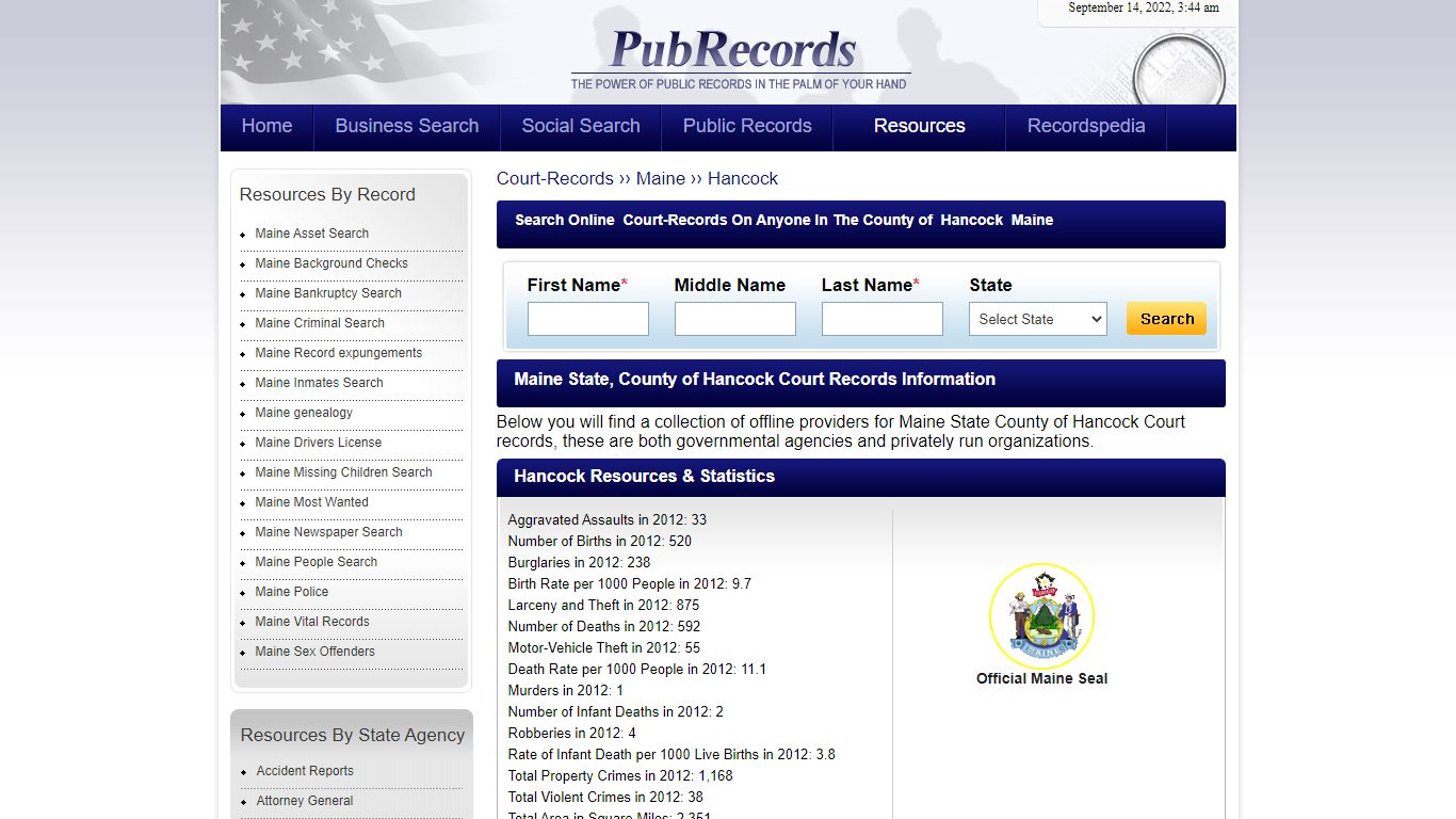 Hancock County, Maine Court Records